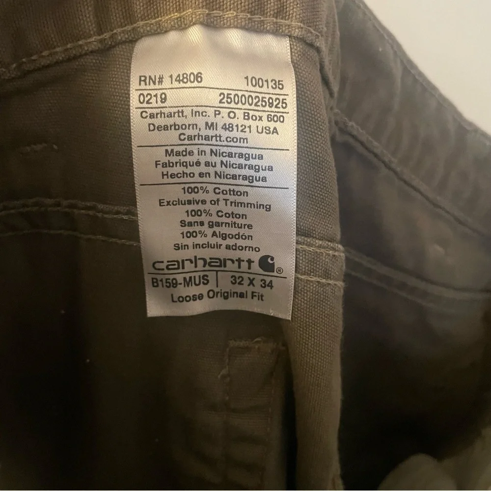 Carhartt Original Loose Fit Carpenter Work Pants size 32x34 - Picture 10 of 10